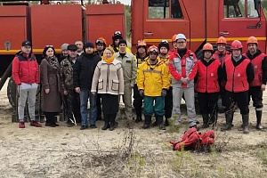 Вчера Урайское авиаотделение совместно с экстренными и муниципальными службами отработало межведомственное взаимодействие при тушении условного пожара