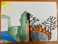 4 Лесные пожары и их последствия Грибовская Ева, 9 лет.jpg