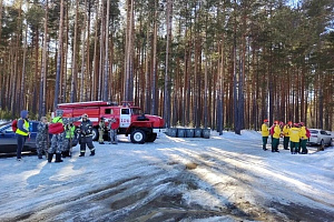 На прошлой неделе в г. Советский состоялось совместное тактико-специальное учение, главная задача которого — отработка межведомственного взаимодействия при тушении условного лесного пожара.