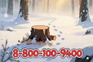 Прямая линия Лесной охраны 8-800-100-94-00 - телефон, который полезно сохранить в контакты